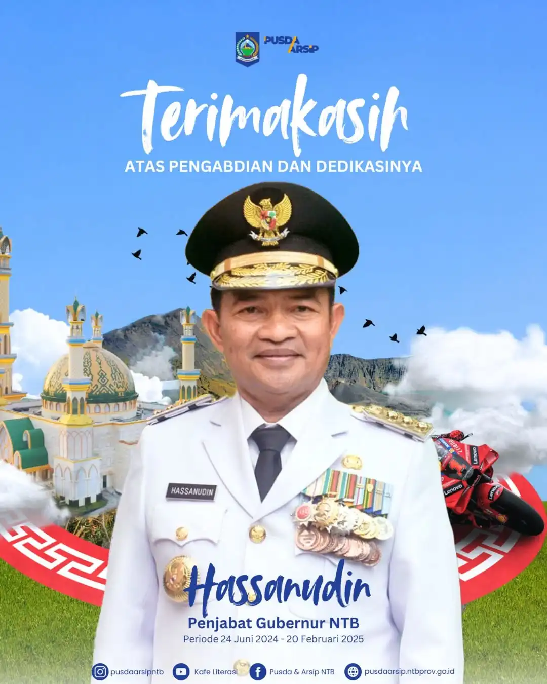 Terimakasih Pj. Gubernur NTB periode 24 Juni 2024 sd 20 Februari 2025