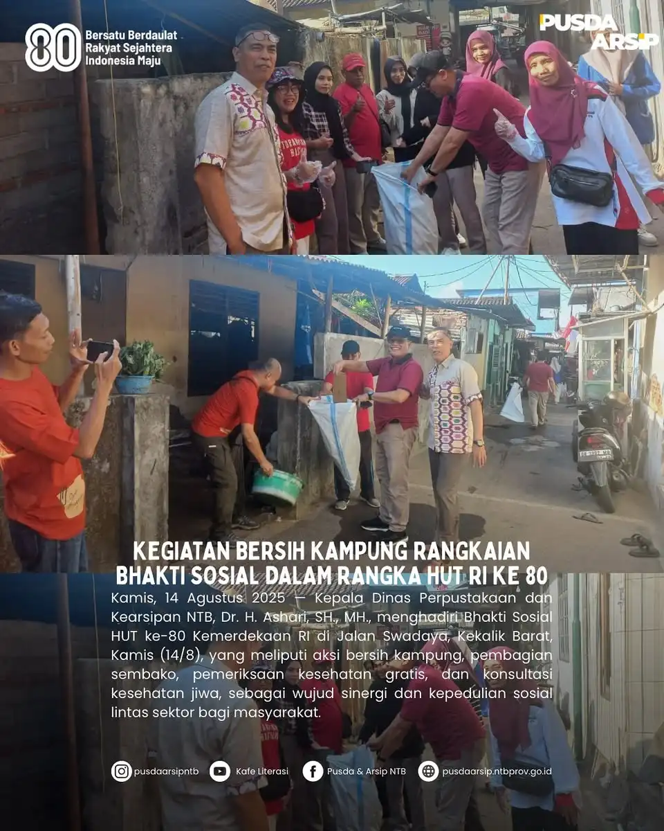 KEGIATAN BERSIH KAMPUNG RANGKAIAN
BHAKTI SOSIAL DALAM RANGKA HUT RI KE 80