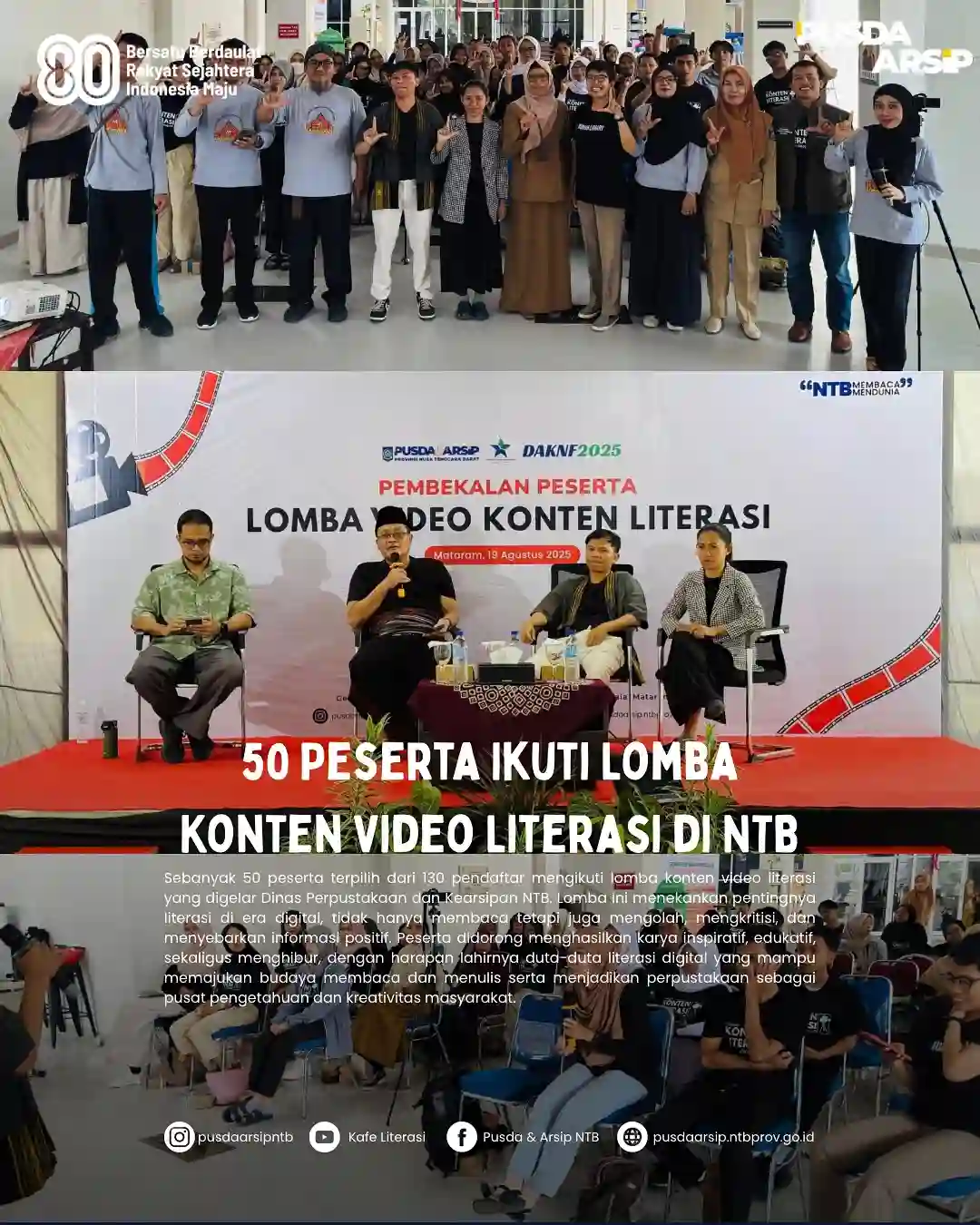 50 Peserta Ikuti Lomba Konten Video Literasi di NTB