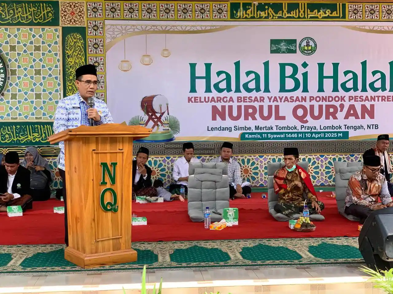Halal Bi Halal Keluarga Besar Yayasan Pondok Pesantren Nurul Qur'an, Desa Mertak Tombok, Kecamatan Praya, Kabupaten Lombok Tengah