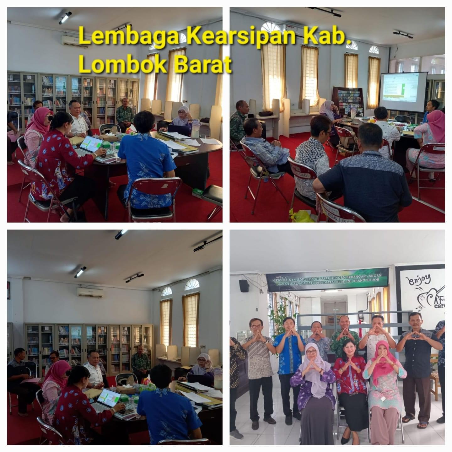 Dinas Perpustakaan dan Kearsipan Provinsi NTB melaksanakan Pembinaan dan Pengawasan Kearsipan Eksternal terhadap pengelolaan arsip di Lembaga Kearsipan Daerah (LKD) Kabupaten/Kota se NTB.